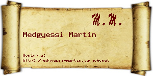 Medgyessi Martin névjegykártya